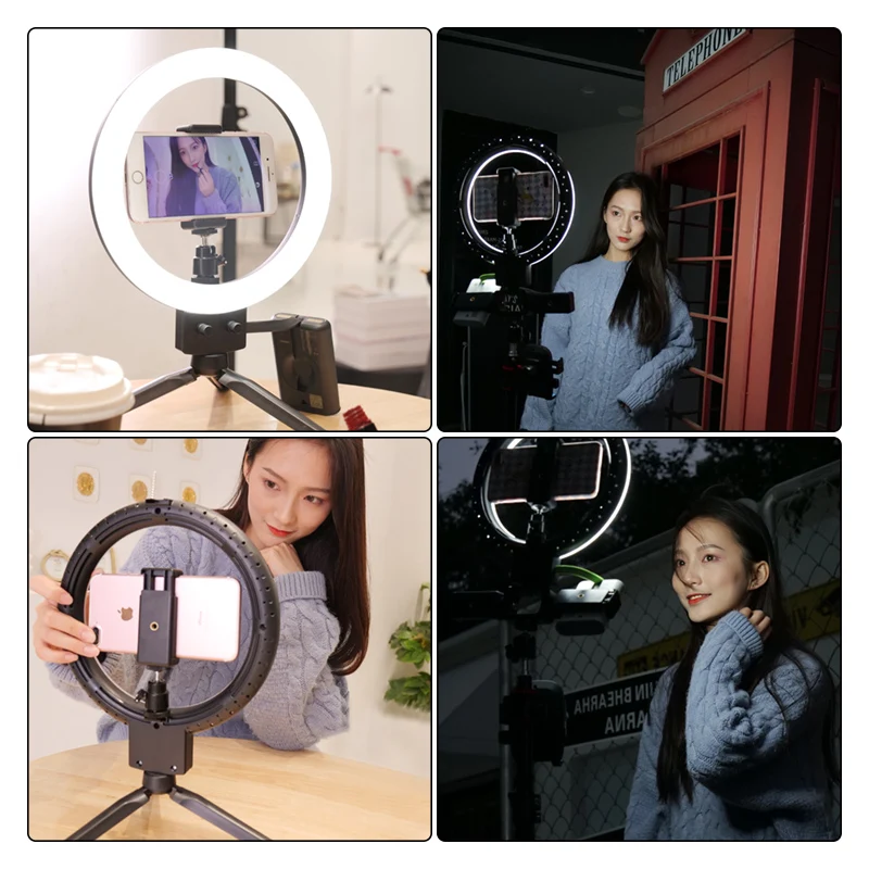LED Ring Light Photo Studio Camera Light Photography Dimmable Video light for Youtube Makeup Selfie with Tripod Phone Holder
LED Ring Light Photo Studio Camera Light Photography Dimmable Video light for Youtube Makeup Selfie with Tripod Phone Holder