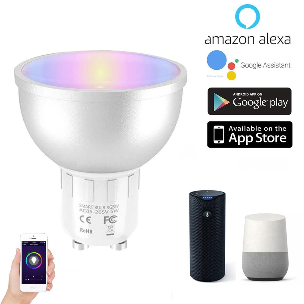 1/2/4pcs GU10 WiFi Smart LED Bulbs RGBW 5W Lamps Remote Voice Control Dimmable Light Bulbs Work with Alexa/Google
1/2/4pcs GU10 WiFi Smart LED Bulbs RGBW 5W Lamps Remote Voice Control Dimmable Light Bulbs Work with Alexa/Google