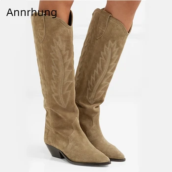 New Autumn Winter Knee High Boots Sewing Suede Boots Women Concise Pointed Toe Mid Block Heel Booties Cozy Slip On Long Botas
New Autumn Winter Knee High Boots Sewing Suede Boots Women Concise Pointed Toe Mid Block Heel Booties Cozy Slip On Long Botas