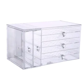 Jewelry Cosmetic Storage Box Transparent Plastic Dustproof Earrings Finishings Desktop Vertical Lagerung Rack Makeup Organizer#W
Jewelry Cosmetic Storage Box Transparent Plastic Dustproof Earrings Finishings Desktop Vertical Lagerung Rack Makeup Organizer#W