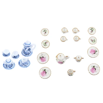 17Pcs Dollhouse Miniature 1: 12 Toyx Blue Flower Porcelaine Tea Set & 15Pcs Rosebud Porcelain Dollhouse Miniature Coffee Tea Cup 
17Pcs Dollhouse Miniature 1: 12 Toyx Blue Flower Porcelaine Tea Set & 15Pcs Rosebud Porcelain Dollhouse Miniature Coffee Tea Cup