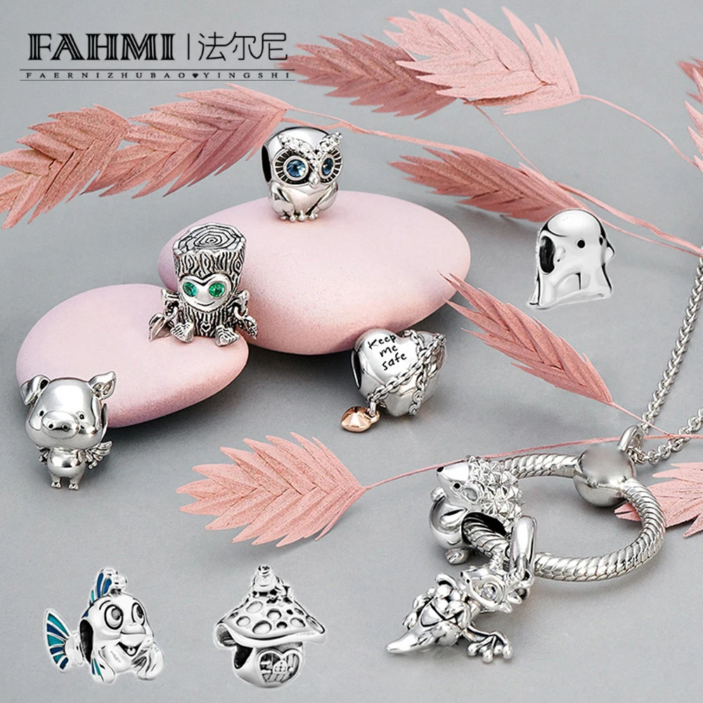 FAHMI 100% 925 Sterling Silver (pre-sale In The Fall) Mermaid Pig Tree Monster Hedgehog Owl Mushroom & Frog Heart Beads Charm
FAHMI 100% 925 Sterling Silver (pre-sale In The Fall) Mermaid Pig Tree Monster Hedgehog Owl Mushroom & Frog Heart Beads Charm