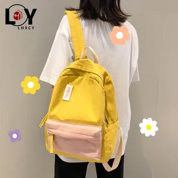 Stitching Canvas Double Zipper Car Stitch Woman Backpack Fashion Waterproof Teenagers School Bag High Quality Soft Girl Rucksack
Stitching Canvas Double Zipper Car Stitch Woman Backpack Fashion Waterproof Teenagers School Bag High Quality Soft Girl Rucksack