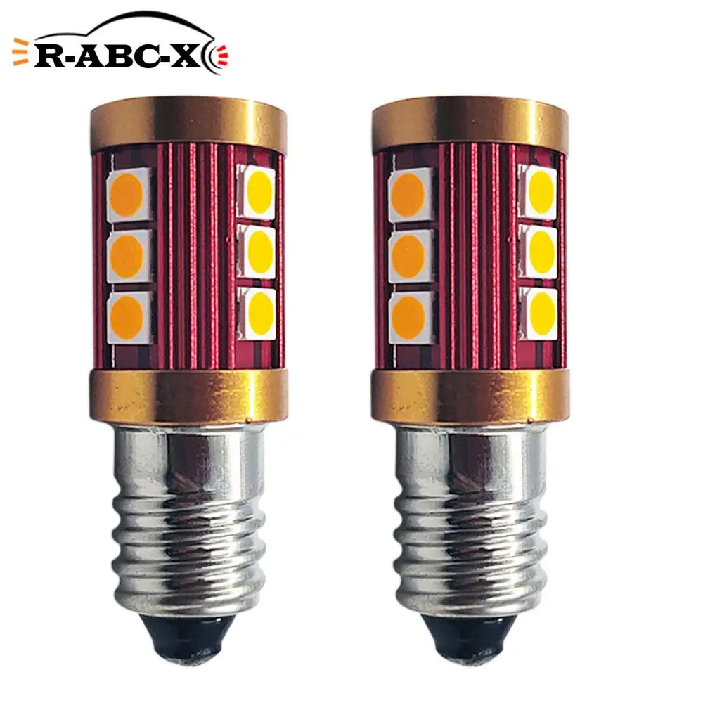 2 pcs 3030 12smd E10 led bulb flashlight torch Instrument Indicator bulb Replacement screw in type 10-30V yellow amber 600lm
2 pcs 3030 12smd E10 led bulb flashlight torch Instrument Indicator bulb Replacement screw in type 10-30V yellow amber 600lm