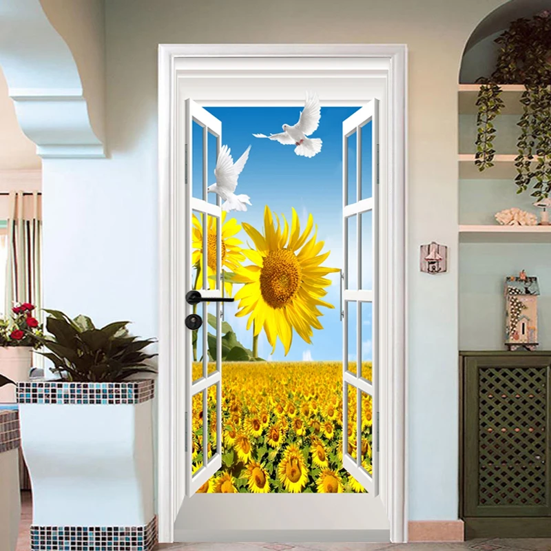 3D Wall Sticker PVC Self-Adhesive Waterproof Door Sticker Living Room Bedroom 3D Stereo Window Sunflower Mural Wallpaper Poster
3D Wall Sticker PVC Self-Adhesive Waterproof Door Sticker Living Room Bedroom 3D Stereo Window Sunflower Mural Wallpaper Poster