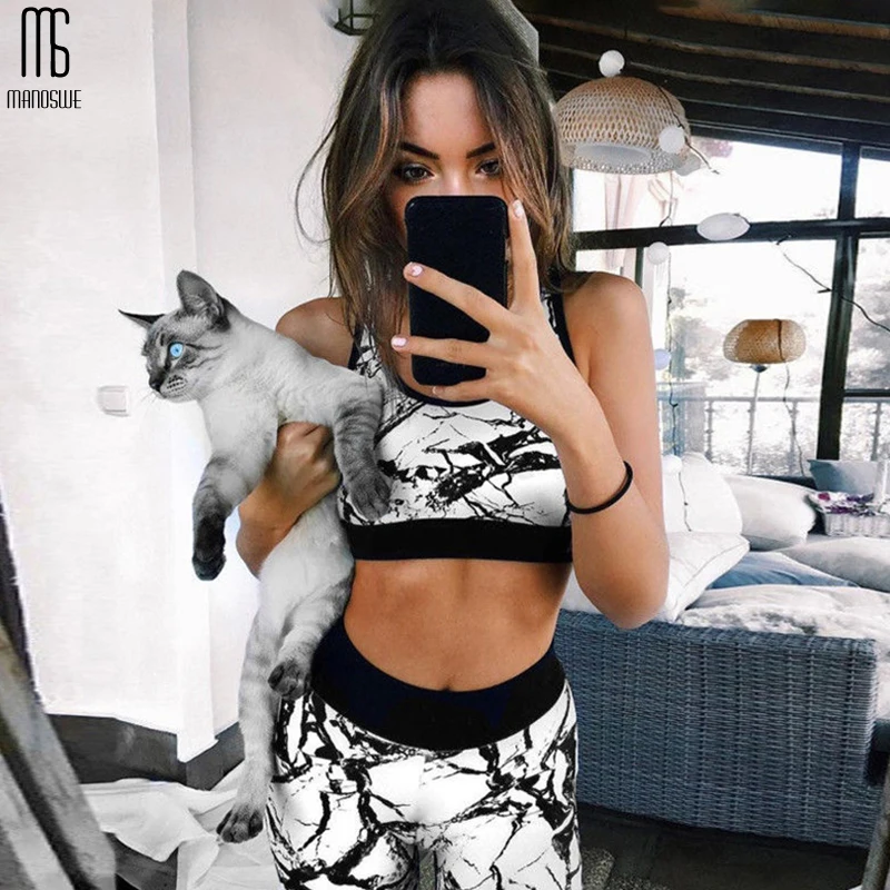Manoswe Women Sexy Marbling Print Sports Yoga Set 2020 Spring Summer Sleeveless Vest Pencil Pants Two piece Sportswear Oversize
Manoswe Women Sexy Marbling Print Sports Yoga Set 2020 Spring Summer Sleeveless Vest Pencil Pants Two piece Sportswear Oversize