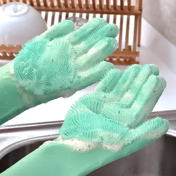 Thickening and strengthening magic silicone gloves skid-proof heat-insulating kitchen dishwashing household gloves with brushes
Thickening and strengthening magic silicone gloves skid-proof heat-insulating kitchen dishwashing household gloves with brushes