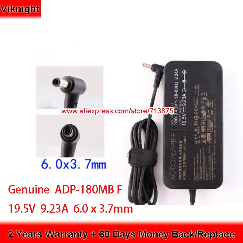 Genuine 19.5V 9.23A ADP-180MB F AC Adapter for Asus Gl504 S7c ROG with Plug Size 6.0 x 3.7mm
Genuine 19.5V 9.23A ADP-180MB F AC Adapter for Asus Gl504 S7c ROG with Plug Size 6.0 x 3.7mm