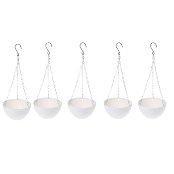New-5Pcs Round Plastic Hanging Basket Flower Pot 16X10cm Garden Plant Chain Planter Decoration Hanging Flower Pots(White)
New-5Pcs Round Plastic Hanging Basket Flower Pot 16X10cm Garden Plant Chain Planter Decoration Hanging Flower Pots(White)