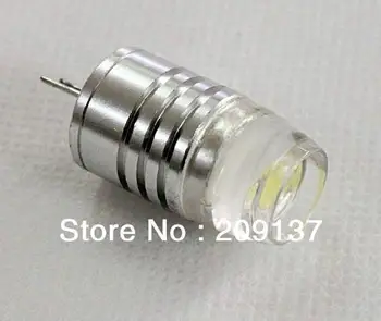 

Free Shipping High Lumen Aluminum 5500-6500K white cob led Bulb Lamp led g4 12v 3w 10pcs/lot