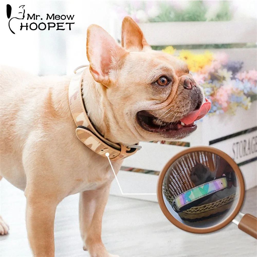 Hoopet Pet Dog Collar Reflective Leather Adjustable French Bulldog Small Medium Dog necklet Training Outdoor Night Safty
Hoopet Pet Dog Collar Reflective Leather Adjustable French Bulldog Small Medium Dog necklet Training Outdoor Night Safty
