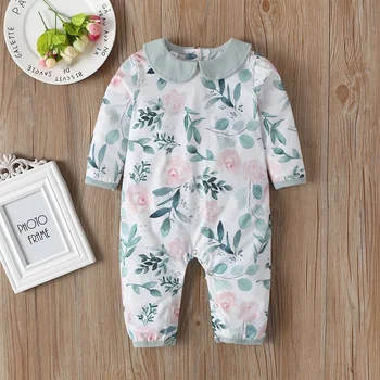 New 0-2 year old baby bodysuit doll collar printing fashion cotton baby clothing
New 0-2 year old baby bodysuit doll collar printing fashion cotton baby clothing