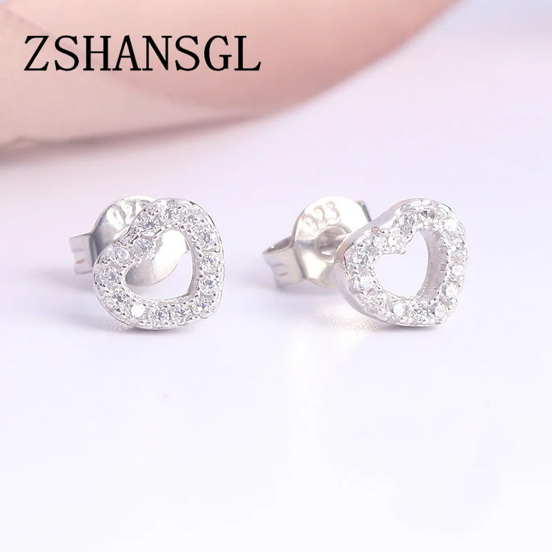 Romatic 925 Sterling Silver/Rose Gold Love Heart Stud Earrings with Clear CZ Crystal Female Brincos for Woman Fine Jewelry
Romatic 925 Sterling Silver/Rose Gold Love Heart Stud Earrings with Clear CZ Crystal Female Brincos for Woman Fine Jewelry