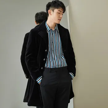 100% Wool Coat Men Long Winter Jacket Sheep Shearing Real Fur Coat Korean Overcoat Parka Mont Erkek MG-00-7026 KJ1320 
100% Wool Coat Men Long Winter Jacket Sheep Shearing Real Fur Coat Korean Overcoat Parka Mont Erkek MG-00-7026 KJ1320