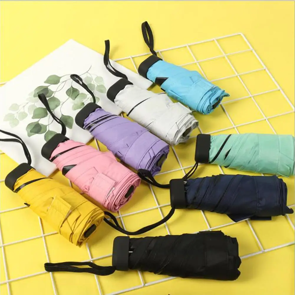 Суперлегкий карманный мини-зонт женские маленькие УФ-зонтики зонтик для девушек