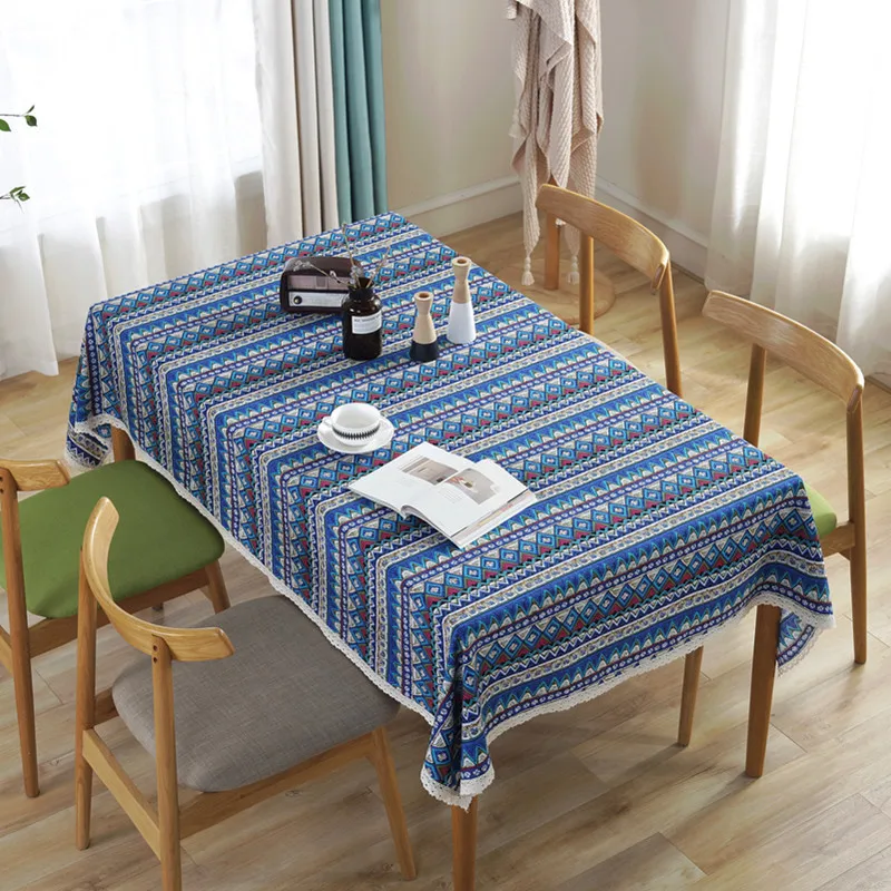 Bohemia Lace Tablecloth Striped Multicolor Table Cover Printed Picnic Cloth Background Cloth Table Decor Waterproof Oilproof
Bohemia Lace Tablecloth Striped Multicolor Table Cover Printed Picnic Cloth Background Cloth Table Decor Waterproof Oilproof
