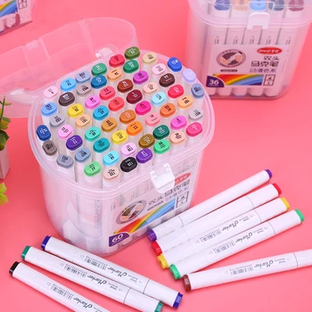 Exquisite color alcohol-based art marker with box 12/24/36/48/60 color oily soft double-ended marker professional version
Exquisite color alcohol-based art marker with box 12/24/36/48/60 color oily soft double-ended marker professional version