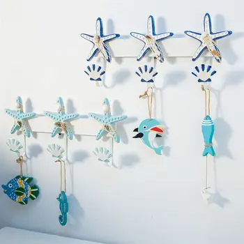Mediterranean Style Hook Sea Star Hook 3 Slots Clothes Hook Door Back Hook Wall Hanging Hook for Home Sky-blue
Mediterranean Style Hook Sea Star Hook 3 Slots Clothes Hook Door Back Hook Wall Hanging Hook for Home Sky-blue