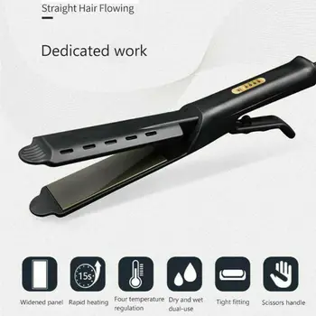 Steam Hair Straightener 4 Gear Thermostat Fast Heating Dry Wet Use Double Row Ventilation Flat Iron Hair Straight Splint Hairdre
Steam Hair Straightener 4 Gear Thermostat Fast Heating Dry Wet Use Double Row Ventilation Flat Iron Hair Straight Splint Hairdre