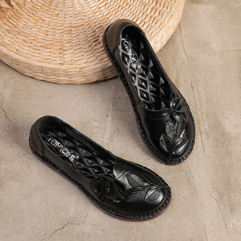 2019 New Style Single Shoes Genuine Leather Ethnic-Style Middle-aged Shoes Casual Shoes Mom Shoes Women's Low Heel Work Shoes 88
2019 New Style Single Shoes Genuine Leather Ethnic-Style Middle-aged Shoes Casual Shoes Mom Shoes Women's Low Heel Work Shoes 88