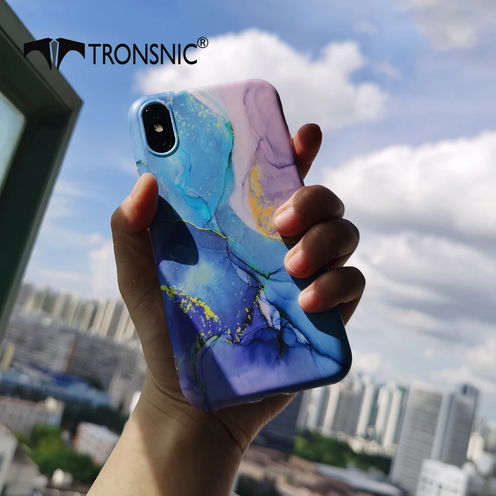 Чехол для телефона с мраморной текстурой iPhone 11 Pro Max XR XS MAX Синий чехол 6S 7 8 Plus SE