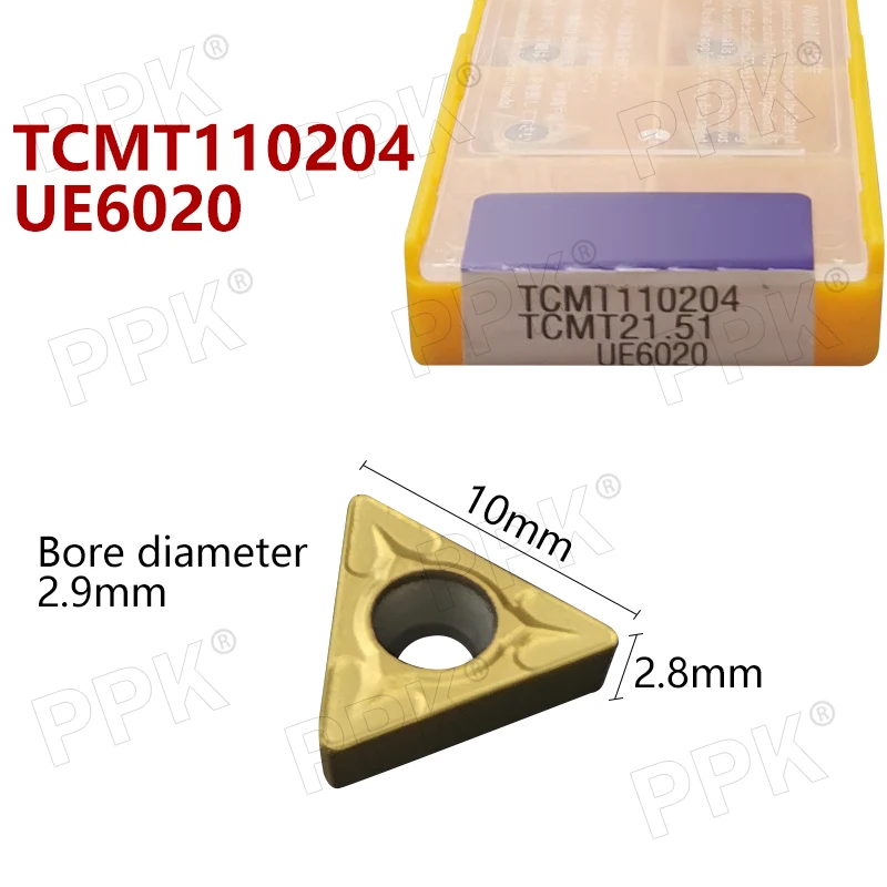 10Pcs TCMT110204 UE6020 Internal Turning Tools Carbide inserts Cutting Tool CNC Tools Lathe tools Lathe cutter
10Pcs TCMT110204 UE6020 Internal Turning Tools Carbide inserts Cutting Tool CNC Tools Lathe tools Lathe cutter