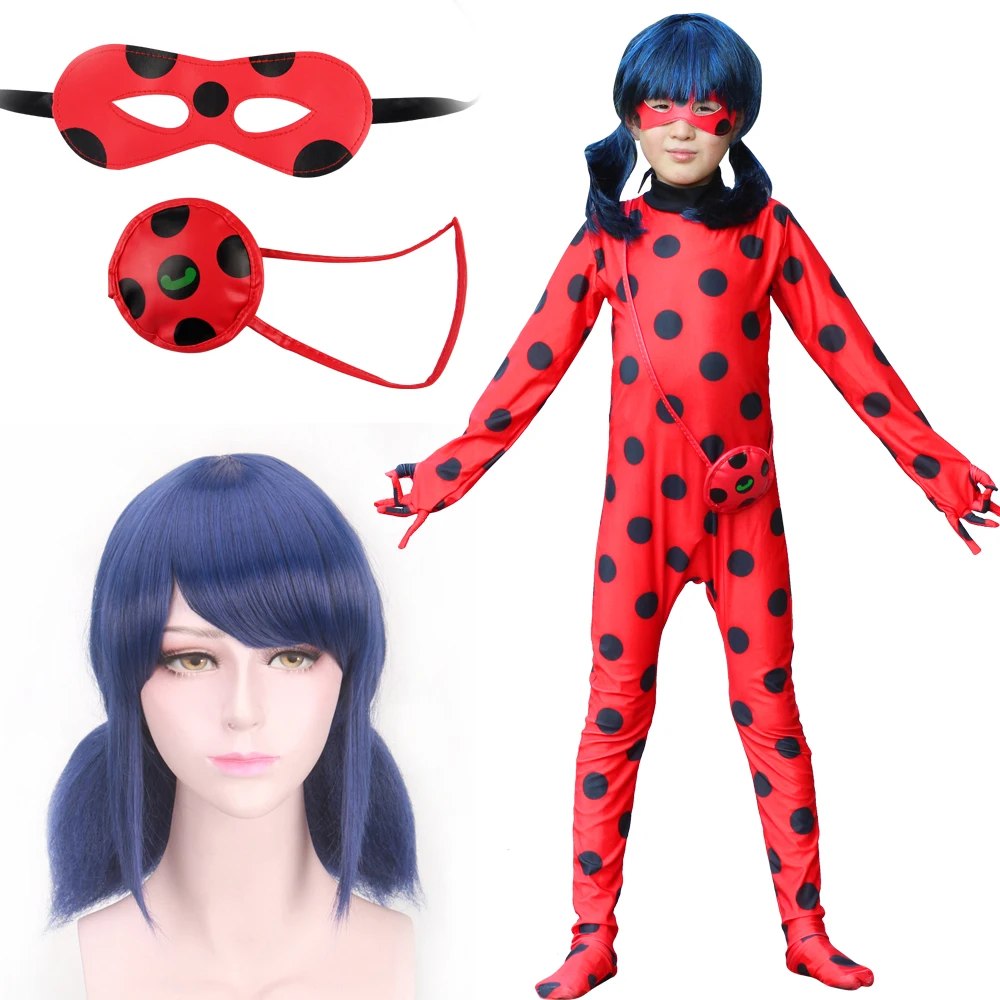 Fantasia Kids Adult Lady Bug Costumes Girls Women Child Spandex Ladybug Costume Jumpsuit Fancy Halloween Cosplay Marinette Wig
Fantasia Kids Adult Lady Bug Costumes Girls Women Child Spandex Ladybug Costume Jumpsuit Fancy Halloween Cosplay Marinette Wig