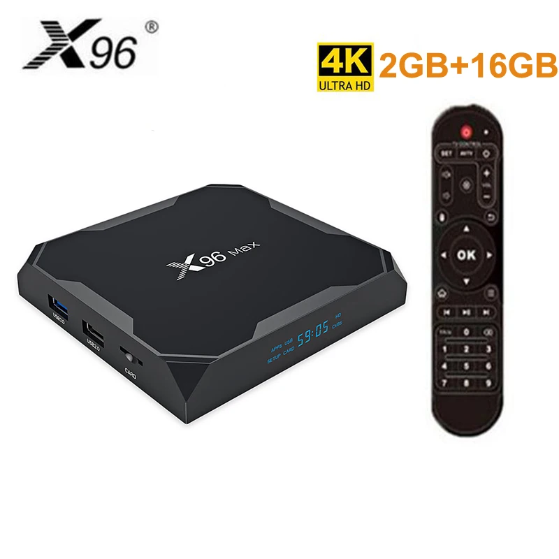 Оригинальный X96 MAX Smart TV Box Android 8 1 телеприставка 4 Гб 64 Amlogic S905X2 четырехъядерный Cortex