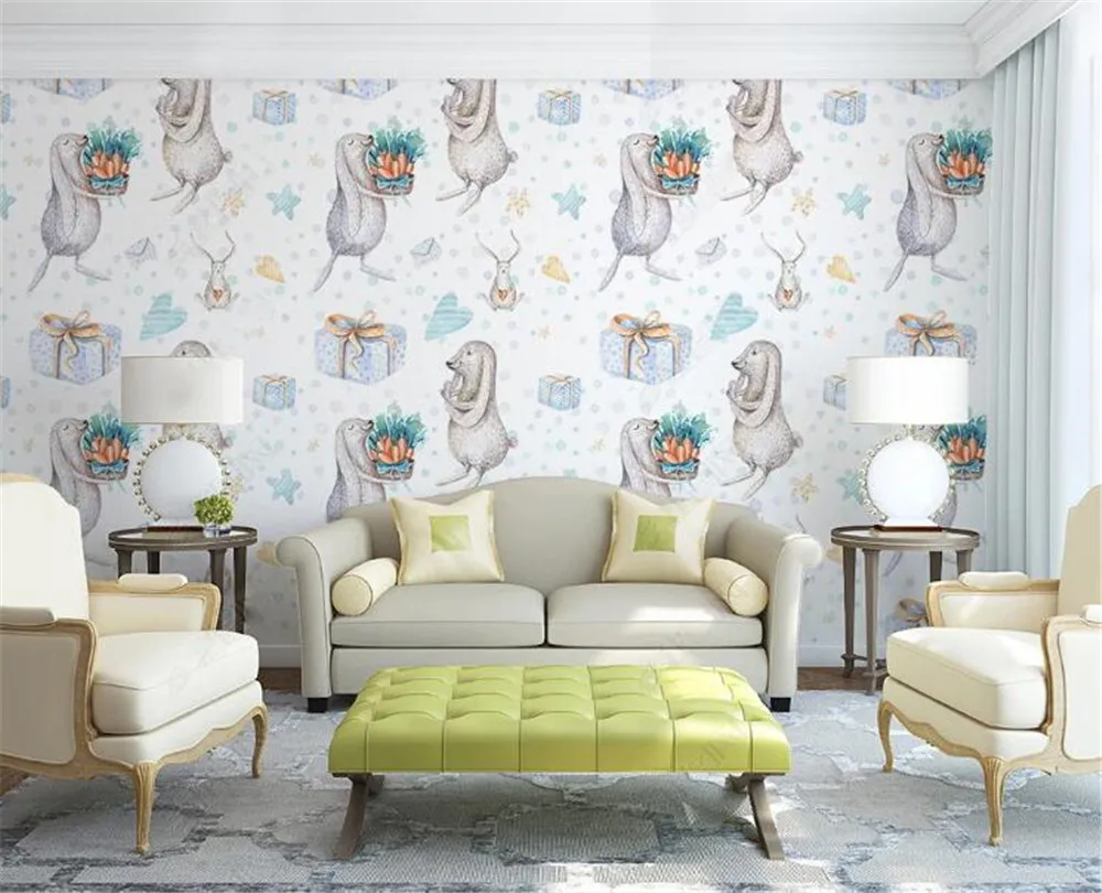 Milofi custom 3D photo wallpaper mural non-woven fabric hand-painted watercolor cartoon rabbit wallpaper wallpaper wall stickers
Milofi custom 3D photo wallpaper mural non-woven fabric hand-painted watercolor cartoon rabbit wallpaper wallpaper wall stickers