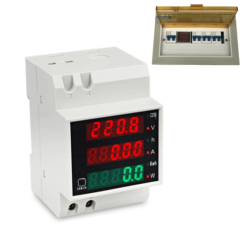 AC Multi-function Digital Ammeter Voltmeter DIN Rail LED Display Power Meter With internal /external CT Transformer
AC Multi-function Digital Ammeter Voltmeter DIN Rail LED Display Power Meter With internal /external CT Transformer