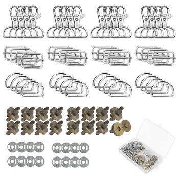 64 Pcs Swivel Snap Hooks netic Buttons Metal D Ring Slide Buckle for DIY Handicraft Handbag Accessory(Copper)
64 Pcs Swivel Snap Hooks netic Buttons Metal D Ring Slide Buckle for DIY Handicraft Handbag Accessory(Copper)