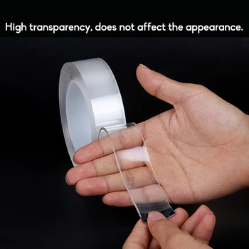 Practical Transparent Washable Reusable Double-sided Tape Multi-functional Durable Adhesive Nano Traceless Sticker
Practical Transparent Washable Reusable Double-sided Tape Multi-functional Durable Adhesive Nano Traceless Sticker