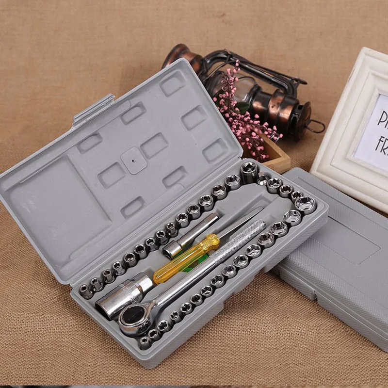 Car Repair Toolbox Socket Motorcycle Multi-Function 40-Piece Repair Hexagon Screwdriver Wrench Set
Car Repair Toolbox Socket Motorcycle Multi-Function 40-Piece Repair Hexagon Screwdriver Wrench Set