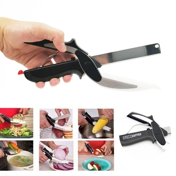 Stainless Steel Kitchen Scissors 2 in 1 Cutting Board Chopper Clever Fruit Vegetable Multifunctional Cutter dropship
Stainless Steel Kitchen Scissors 2 in 1 Cutting Board Chopper Clever Fruit Vegetable Multifunctional Cutter dropship