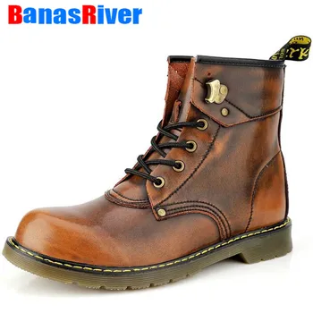 Brand Outdoor Cowhide Split Autumn Winter Warm Fur Vintage Motorcycle Boots Male Riding Shoes Men Snow Ankle High Top Footwear
Brand Outdoor Cowhide Split Autumn Winter Warm Fur Vintage Motorcycle Boots Male Riding Shoes Men Snow Ankle High Top Footwear
