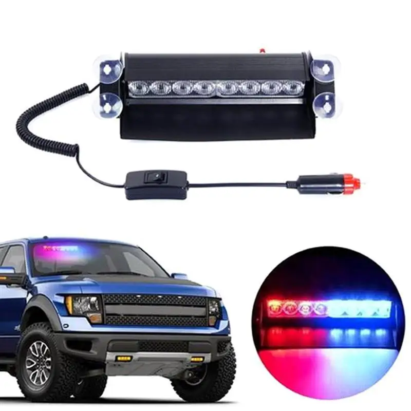 Car Truck Emergency Flasher Dash Strobe Warning Light Day Running Flash Led Police Lights 8 LEDs 3 Flashing Modes 12V For Car
Car Truck Emergency Flasher Dash Strobe Warning Light Day Running Flash Led Police Lights 8 LEDs 3 Flashing Modes 12V For Car