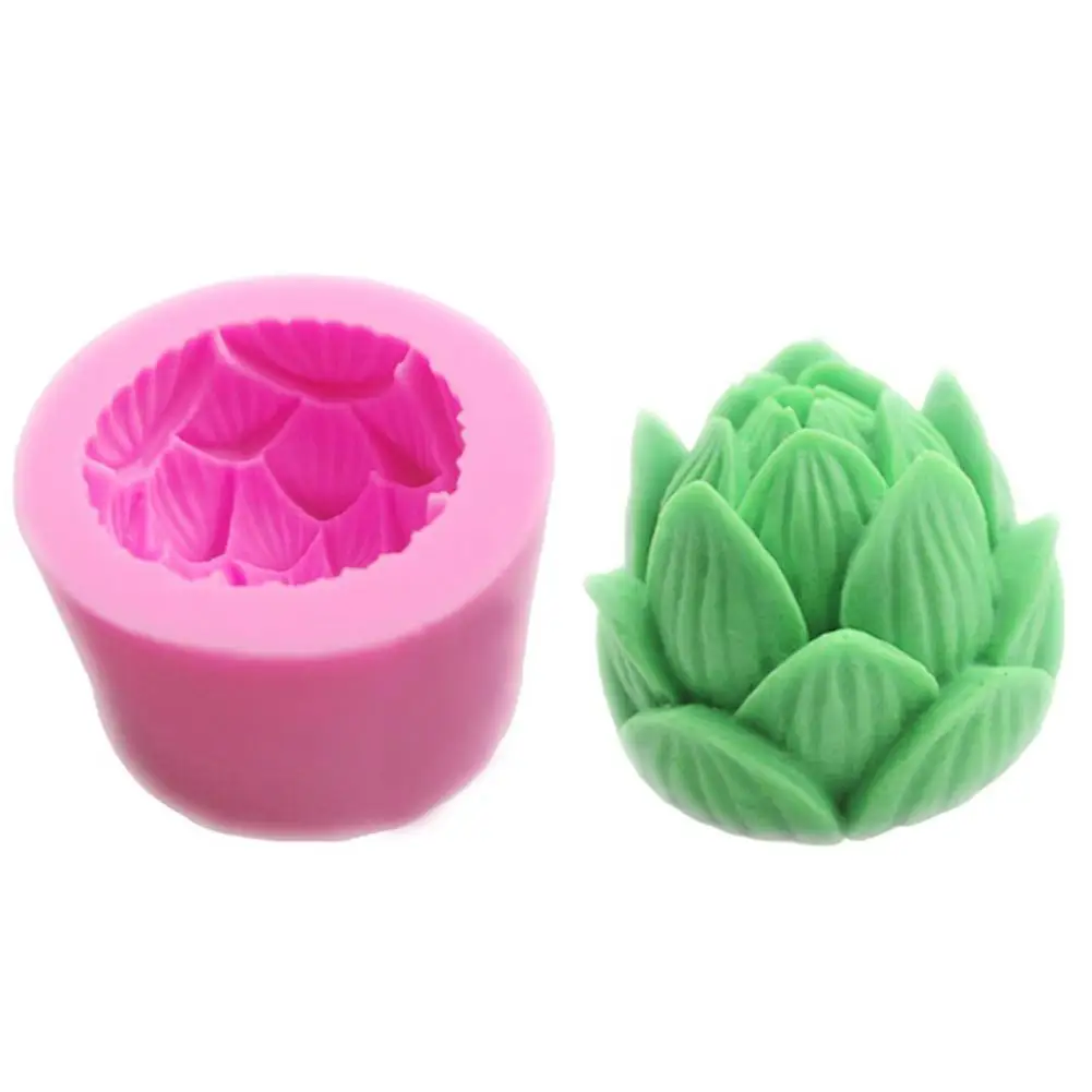 

3D Lotus Gel Silicone Crafts Molds Cake Decorating Tools Baking Mold DIY Handmade Soap Mould Candle Fondant Pastry Molds