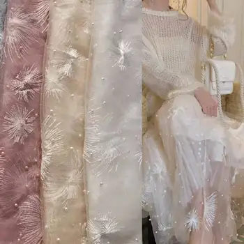 New Brocade Strengthened Mesh Fabric Firework Embroidery Pearl Beading Deisgner Diy Material Fashion Sewing Tulle Fabric
New Brocade Strengthened Mesh Fabric Firework Embroidery Pearl Beading Deisgner Diy Material Fashion Sewing Tulle Fabric