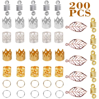 200Pcs Dreadlock Beads Set Silver Gold Hair Braid Ring Adjustable Dreadlocks DIY Cuff Dreadlock Beads Leaves Tubes Hair Styling
200Pcs Dreadlock Beads Set Silver Gold Hair Braid Ring Adjustable Dreadlocks DIY Cuff Dreadlock Beads Leaves Tubes Hair Styling
