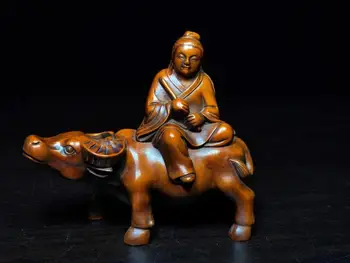 wedding decoration Old Chinese Boxwood Wood Carved statue of a boy riding a bull Fang Niuwa 
wedding decoration Old Chinese Boxwood Wood Carved statue of a boy riding a bull Fang Niuwa