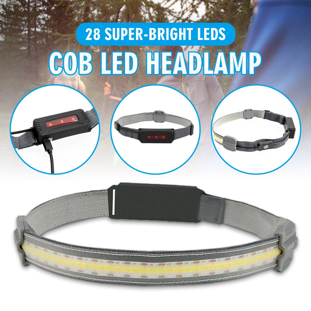 Mayitr 1pc Portable USB Rechargeable COB LED Headlamp Durable Waterproof Headband Flashlight Headlight
Mayitr 1pc Portable USB Rechargeable COB LED Headlamp Durable Waterproof Headband Flashlight Headlight