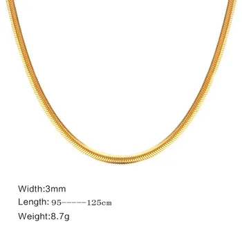 FXM stainless steel necklace hot sell gold color popular single women 3mm Simple foundation necklace lover gift women jewelry
FXM stainless steel necklace hot sell gold color popular single women 3mm Simple foundation necklace lover gift women jewelry