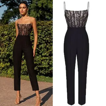2019 Fashion Women Summer Elegant Women Lace Sleeveless Strappy Perspective Jumpsuit Summer bodycon Black Jumpsuit New Arrival
2019 Fashion Women Summer Elegant Women Lace Sleeveless Strappy Perspective Jumpsuit Summer bodycon Black Jumpsuit New Arrival