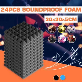 24Pcs 300x300x50mm Soundproofing Foam Studio Acoustic Foam Soundproof Absorption Treatment Panel Tile Polyurethane Foam
24Pcs 300x300x50mm Soundproofing Foam Studio Acoustic Foam Soundproof Absorption Treatment Panel Tile Polyurethane Foam