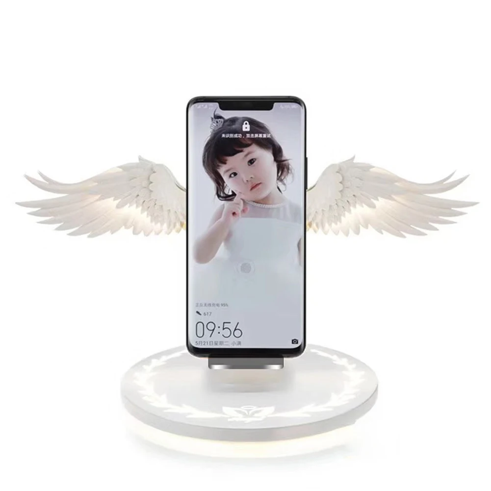Wireless Charging Dock Angel Wing Charger Holder Stand 10W Fast for Mobile Phone WWO66
Wireless Charging Dock Angel Wing Charger Holder Stand 10W Fast for Mobile Phone WWO66