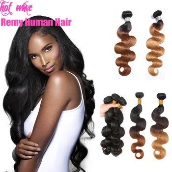Hot Wave Remy Brazilian Human Hair Weaving Bundles Extension for Women Ombre Body Wave Weft Black Brown Gold Golden
Hot Wave Remy Brazilian Human Hair Weaving Bundles Extension for Women Ombre Body Wave Weft Black Brown Gold Golden