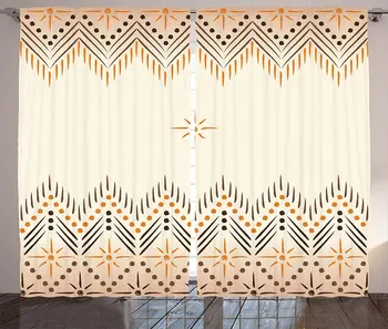 Geometric Window Curtains Vintage Primitive Aztec Motif with Folk Art Effect Print Living Room Decor Bedroom Amber Peach
Geometric Window Curtains Vintage Primitive Aztec Motif with Folk Art Effect Print Living Room Decor Bedroom Amber Peach
