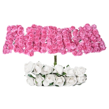 Promotion! 2 Pack Paper Rose Flower Approx.144Pcs Mini Paper Rose Flower for Craft Wedding Favor, Pink & White
Promotion! 2 Pack Paper Rose Flower Approx.144Pcs Mini Paper Rose Flower for Craft Wedding Favor, Pink & White