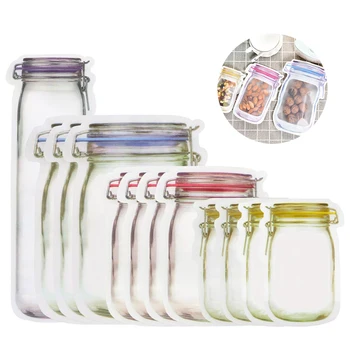 5/10/12/20pcs Reusable Jar Zipper Bags Kitchen Organizer Snack Saver Bag Leakproof Food Sandwich Storage Bags for Travel Kids
5/10/12/20pcs Reusable Jar Zipper Bags Kitchen Organizer Snack Saver Bag Leakproof Food Sandwich Storage Bags for Travel Kids