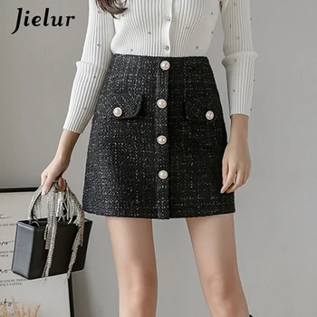 Jielur Skirts Womens Winter A-line Skirt Plaid Autumn Women Slim High Waist Black Button Saia Faldas Chic 2020 New Mini Skirt
Jielur Skirts Womens Winter A-line Skirt Plaid Autumn Women Slim High Waist Black Button Saia Faldas Chic 2020 New Mini Skirt